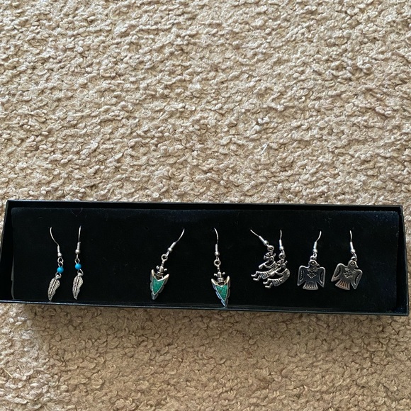 Western 12 Gauge Shotgun Bullet Pendant & Earrings Set | Cowboy Cross Patina Jewelry Set